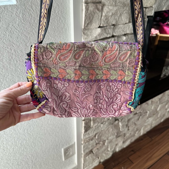 Urban Gypsy Boho Indian Fabric Beaded Crossbody - Picture 12 of 13